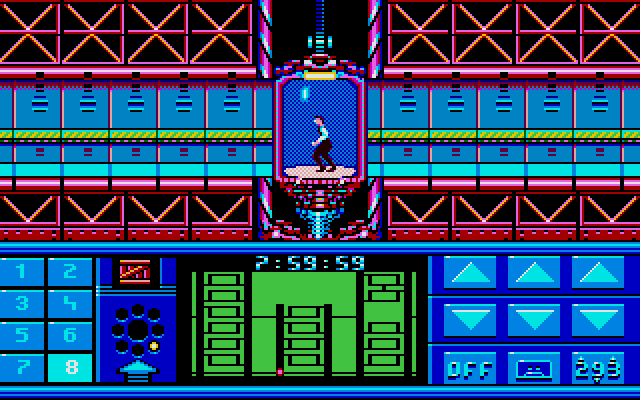 Impossible Mission II IBM PC/Compatibles Screenshot: The game begins here...
