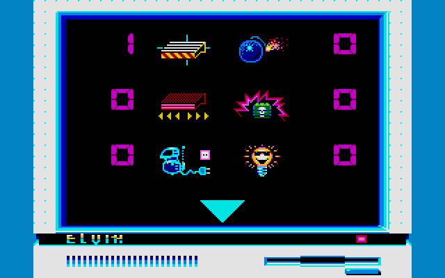 Impossible Mission II IBM PC/Compatibles Screenshot: Computer terminals allow you to use items you've acquired.