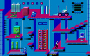 Impossible Mission II for IBM PC/Compatibles - You'll need to jump from platform to platform; valuable time is lost for falling off the bottom of the screen.