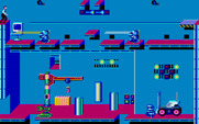 Impossible Mission II for IBM PC/Compatibles - Some robots shoot lasers; be sure to avoid them!