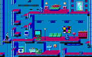 Impossible Mission II for IBM PC/Compatibles - Riding a vertical platform...