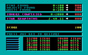 Impossible Mission II for IBM PC/Compatibles - The game over status screen.