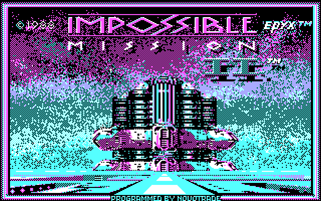 Impossible Mission II IBM PC/Compatibles Screenshot: Title screen.