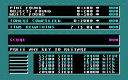 Impossible Mission II for IBM PC/Compatibles - The end of game status screen.