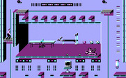Impossible Mission II for IBM PC/Compatibles - Riding a vertical platform...
