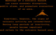Volcanoes for IBM PC/Compatibles - About volcanic erruption warnings.