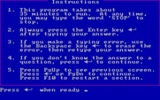 Volcanoes for IBM PC/Compatibles - Instructions for the next section.