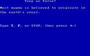 Volcanoes for IBM PC/Compatibles - Is this question true or false?