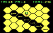 Bouncy Bee Learns Words for IBM PC/Compatibles - The number of honeycombs increases...