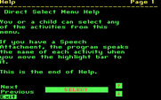 Bouncy Bee Learns Words for IBM PC/Compatibles - One of the help screens.