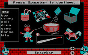 Bouncy Bee Learns Words for IBM PC/Compatibles - Here's the main words menu.