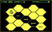 Bouncy Bee Learns Words for IBM PC/Compatibles - Game start; looking for the word 'Box'...