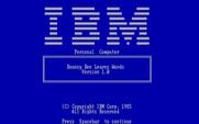 Bouncy Bee Learns Words for IBM PC/Compatibles - Title screen.