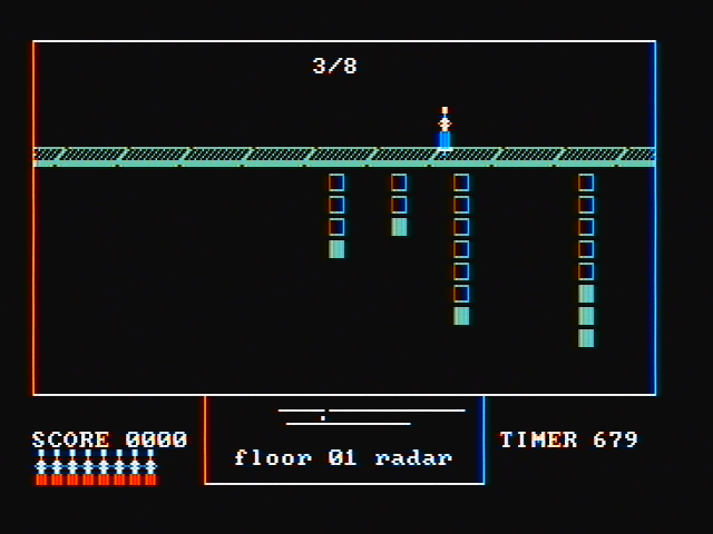 Fraction Fever IBM PC/Compatibles Screenshot: Here's some fractions on floor 01.