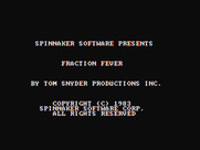 Fraction Fever for IBM PC/Compatibles - Title screen.