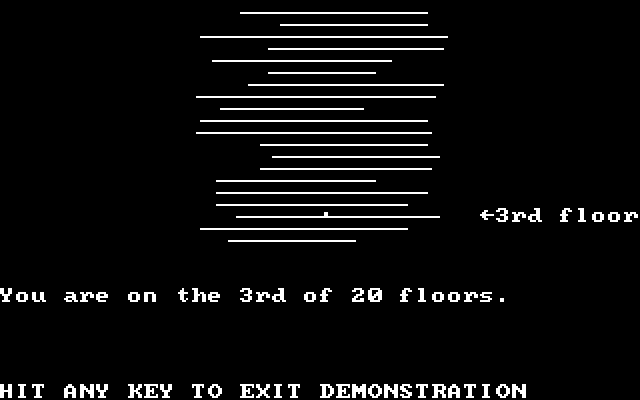 Fraction Fever IBM PC/Compatibles Screenshot: Game demo; Here's the map of the floors.
