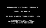 Fraction Fever for IBM PC/Compatibles - Title screen.