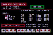 Bridge 5.0 for Atari 8-bit - Placing bets...