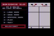 Bridge 5.0 for Atari 8-bit - Title screen and main menu.