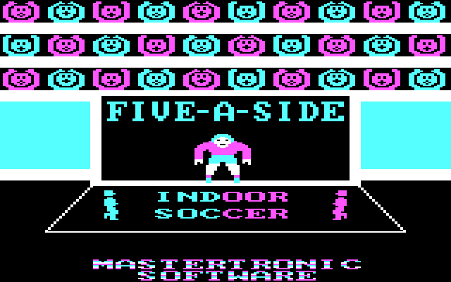 Five-a-Side Soccer IBM PC/Compatibles Screenshot: Title screen.