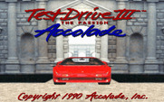 Test Drive III: The Passion for IBM PC/Compatibles - Title screen.