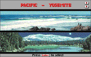Test Drive III: The Passion for IBM PC/Compatibles - Scenery selection.
