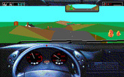 Test Drive III: The Passion for IBM PC/Compatibles - A hilly section of road.