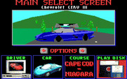 Test Drive III: The Passion for IBM PC/Compatibles - The main menu.