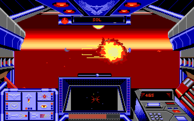 Stellar 7 Amiga Screenshot: Enemy destroyed!
