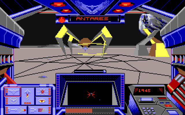 Stellar 7 Amiga Screenshot: Don't get caught in the web...