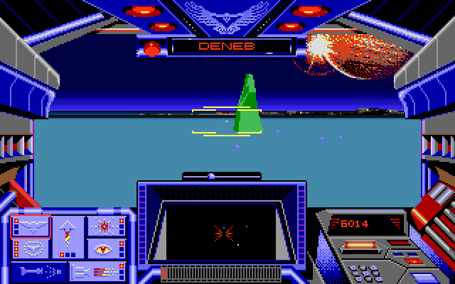 Stellar 7 Amiga Screenshot: Some enemies disguise themselves as obstacles.