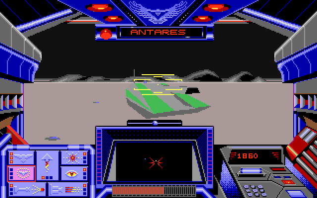 Stellar 7 Amiga Screenshot: Tank in sight...