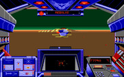 Stellar 7 for Amiga - Fast moving enemy in my sights...