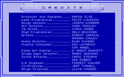 Stellar 7 for Amiga - Game credits.