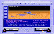 Stellar 7 for Amiga - Mission briefing...the sandsled.