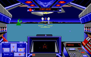 Stellar 7 for Amiga - Enemy craft lands...