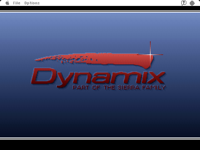 Stellar 7 Macintosh Screenshot: Dynamix logo.