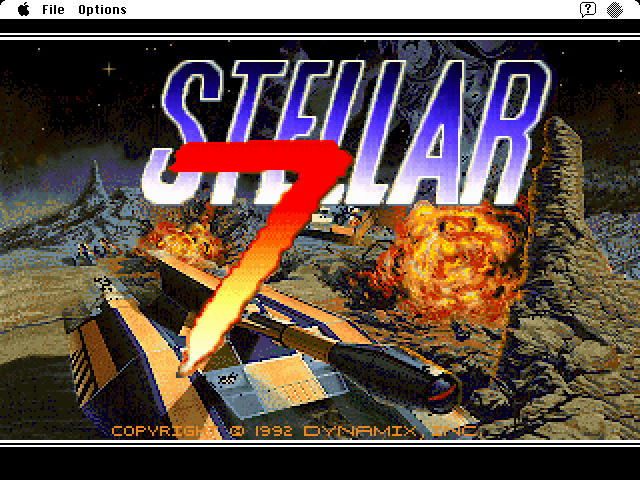 Stellar 7 Macintosh Screenshot: Title screen.