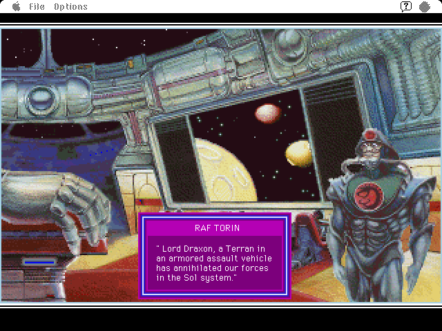 Stellar 7 Macintosh Screenshot: The enemy is alerted to my presence, the game is about to get harder...