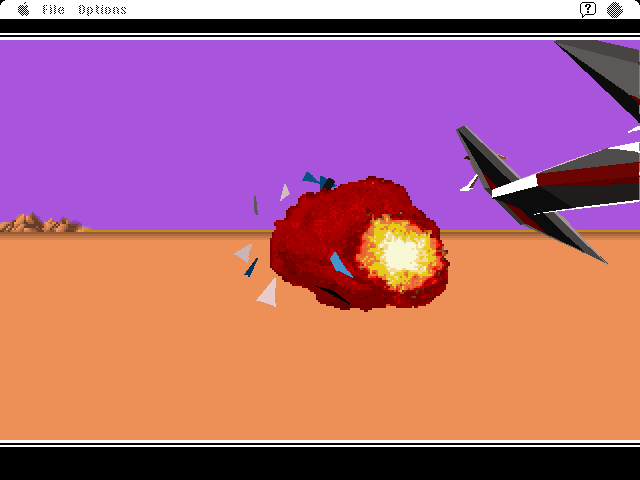 Stellar 7 Macintosh Screenshot: I'm hit!