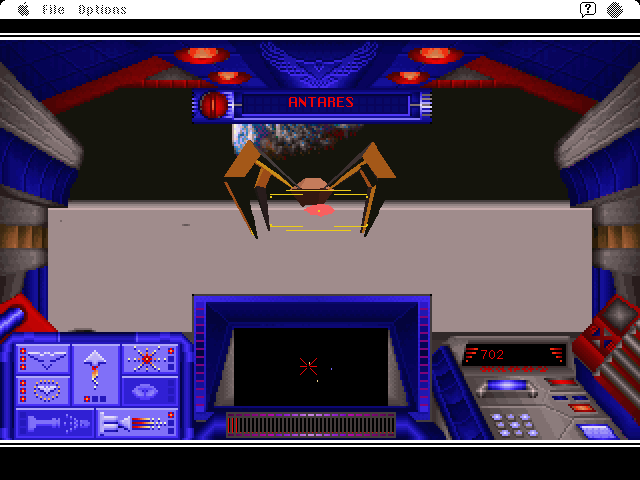 Stellar 7 Macintosh Screenshot: The second end of level boss...
