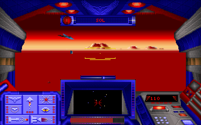 Stellar 7 IBM PC/Compatibles Screenshot: Some enemies can fly.