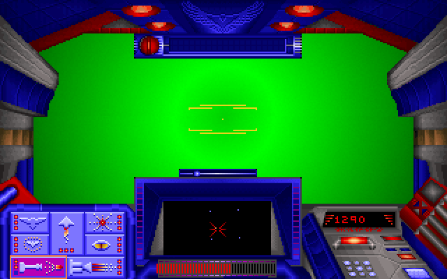 Stellar 7 IBM PC/Compatibles Screenshot: The screen flashes colors when traveling to the next level.