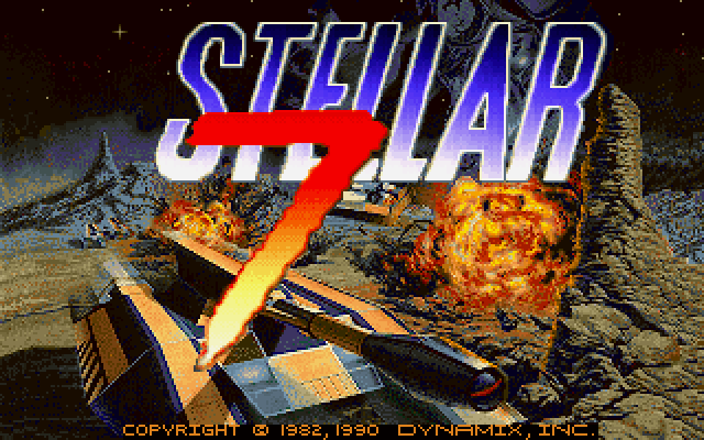 Stellar 7 IBM PC/Compatibles Screenshot: Title screen.