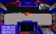 Stellar 7 for IBM PC/Compatibles - Firing at a laser turret.