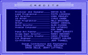 Stellar 7 for IBM PC/Compatibles - Game credits.