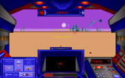 Stellar 7 for IBM PC/Compatibles - Flying enemies can only be shot when they are flying low.