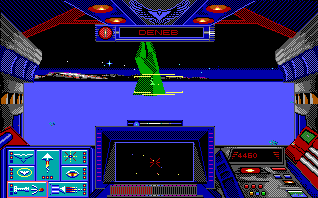 Stellar 7 IBM PC/Compatibles Screenshot: Is that part of the landscape? Or an enemy in disguise?