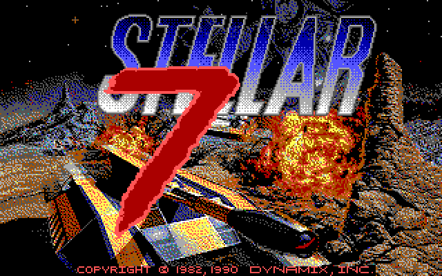 Stellar 7 IBM PC/Compatibles Screenshot: Title screen.