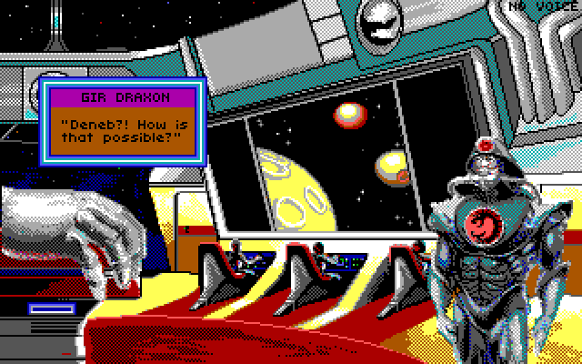 Stellar 7 IBM PC/Compatibles Screenshot: Gir Draxon isn't pleased.